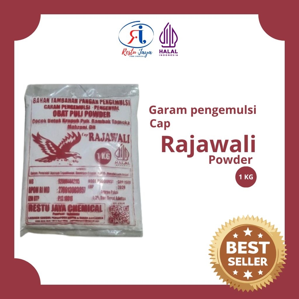 

BLENG/Garam Pengemulsi/Garam Pengenyal/Obat Puli Cap Rajawali POWDER (Kuning) 1KG