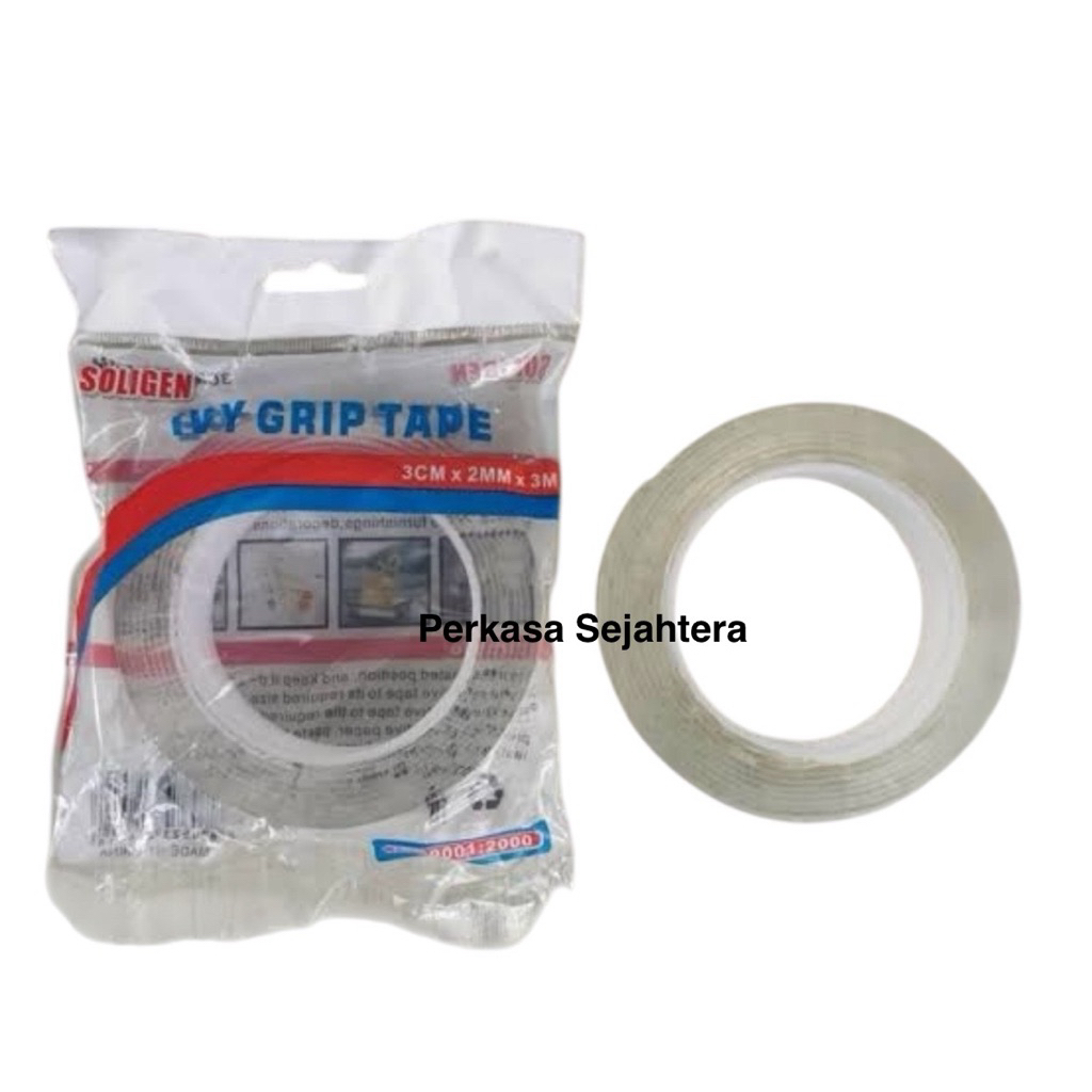 

Double Tape Bening Soligen Isolasi Lakban Selotip 2 Sisi