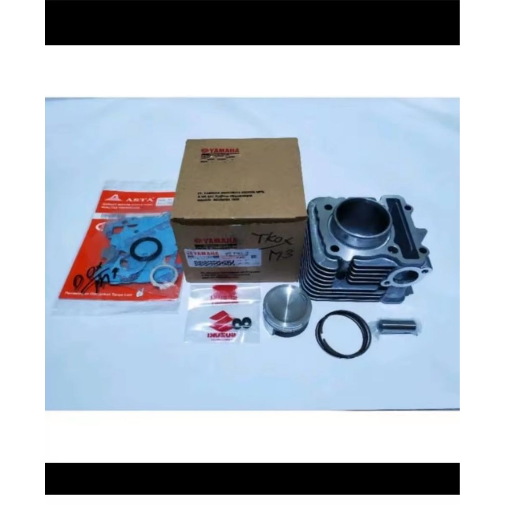 BLOK SEHER KOMPLIT+SEHER + RING +TOP+SET+SEAR KLEP MIO M3/MIO Z 125 PRDUK KUALITAS ORI