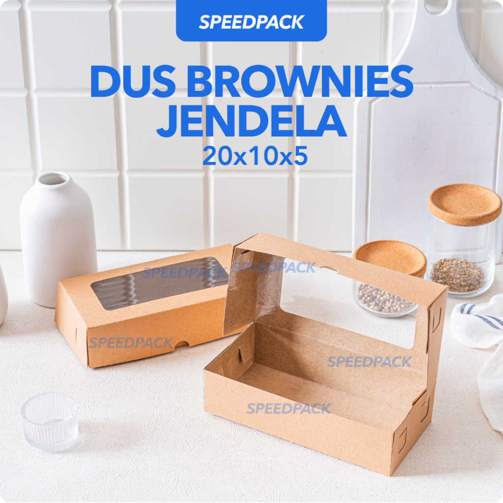Dus Brownies Kraft 20x10x5 Laminasi/dus brownies/dus coklat/dus kue/dus bolu