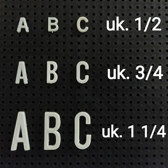 

Movitex Huruf dan Angka Uk. 1/2 Tinggi 1 CM