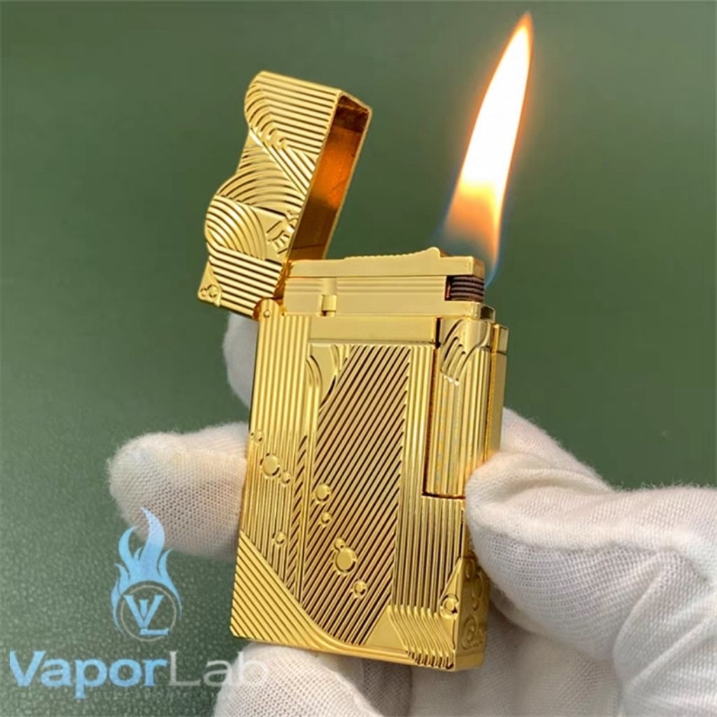 korek api sumbu classic denting ROWENTA original vintage oil lighter model mermaid gold sanji one pi