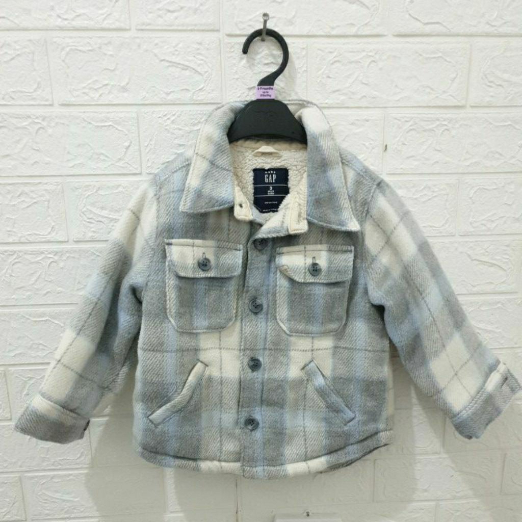 jaket tebal hangat kemeja anak baby g@p