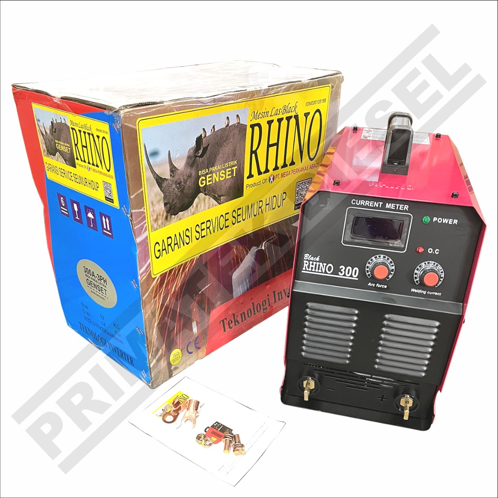 Mesin Las MMA 300 A RHINO 3Phase / Mesin Las Listrik Trafo MMA300A RHINO / Inverter Welding Mesin La
