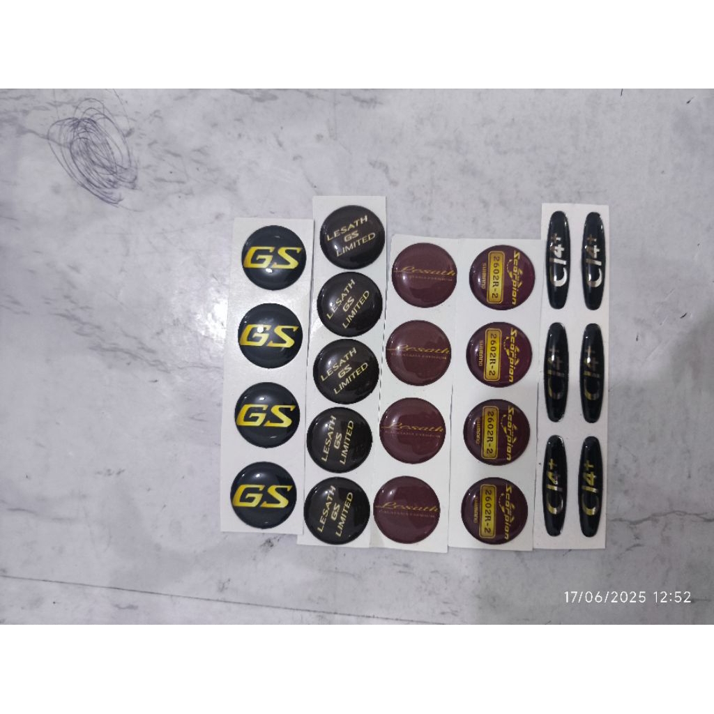 STIKER LOGO BUTT CAP GAGANG JORAN/STIKER LOGO CUSTOM JORAN