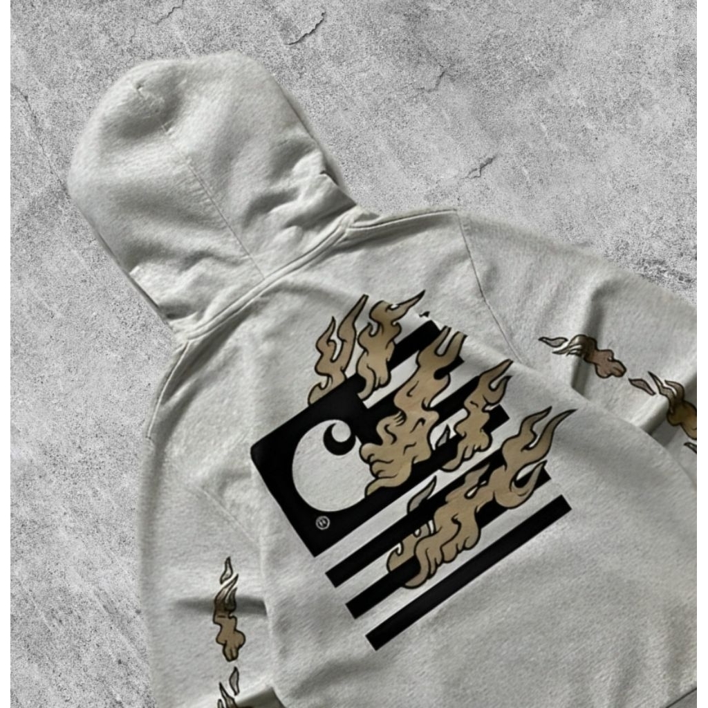 HOODIE CARHARTT STATE FLAME GREY