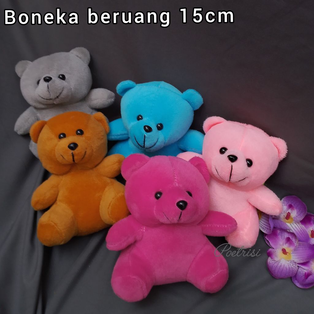 Boneka Beruang Mini Kecil untuk Wisuda / Boneka Buket Polos 15cm