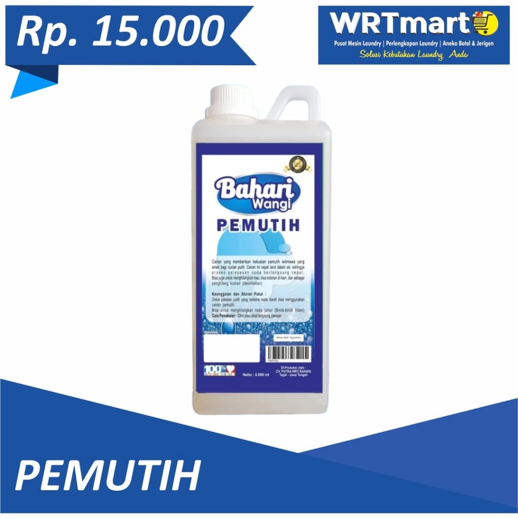 PEMUTIH PAKAIAN 1 LITER | PEMUTIH PAKAIAN LAUNDRY | PEMUTIH PAKAIAN AMPUH | PEMUTIH PAKAIAN PUTIH