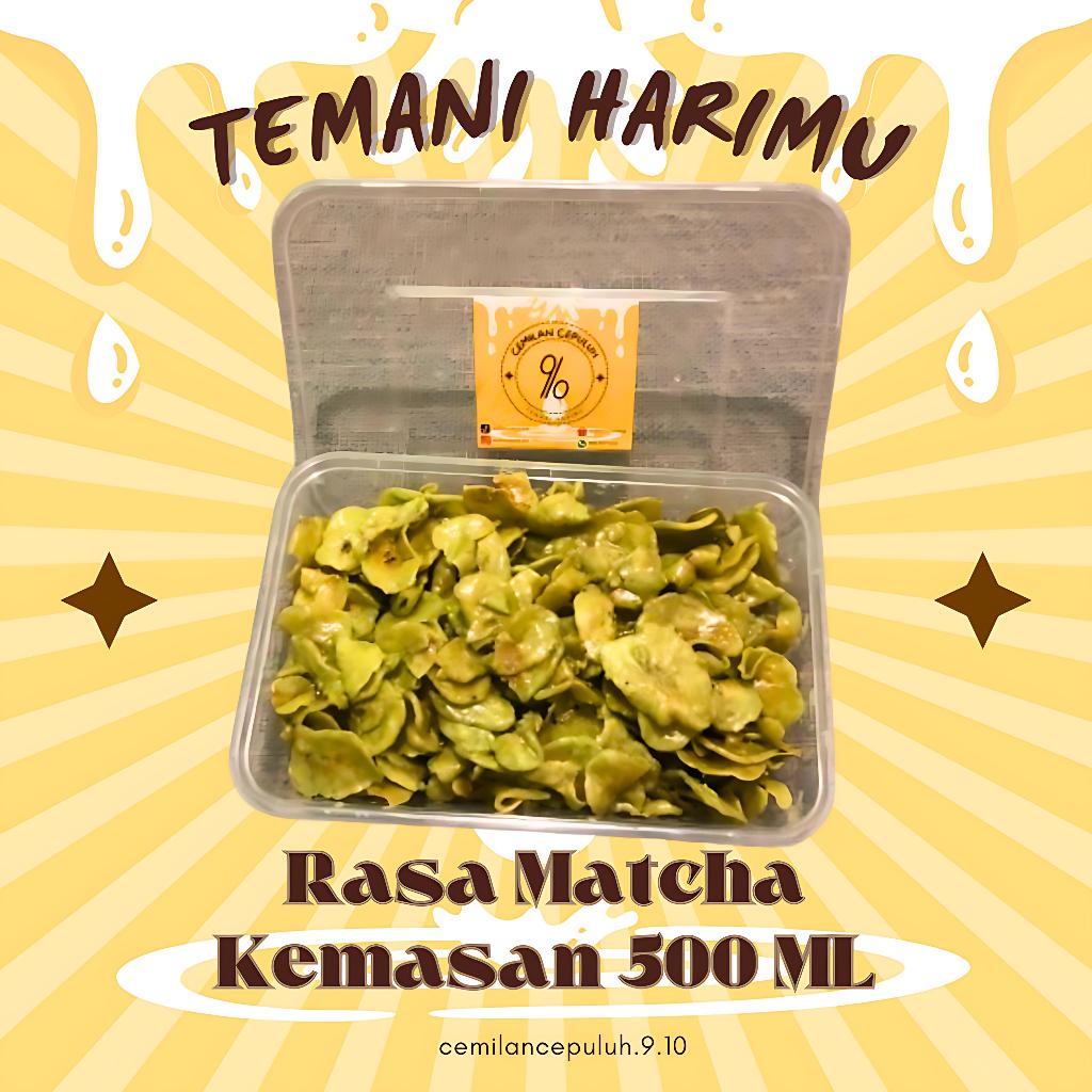 

KERIPIK PISANG MATCHA LUMER VIRAL THINWALL 500 ML / BANANA CHIPS MELTED / CEMILANCEPULUH.9.10