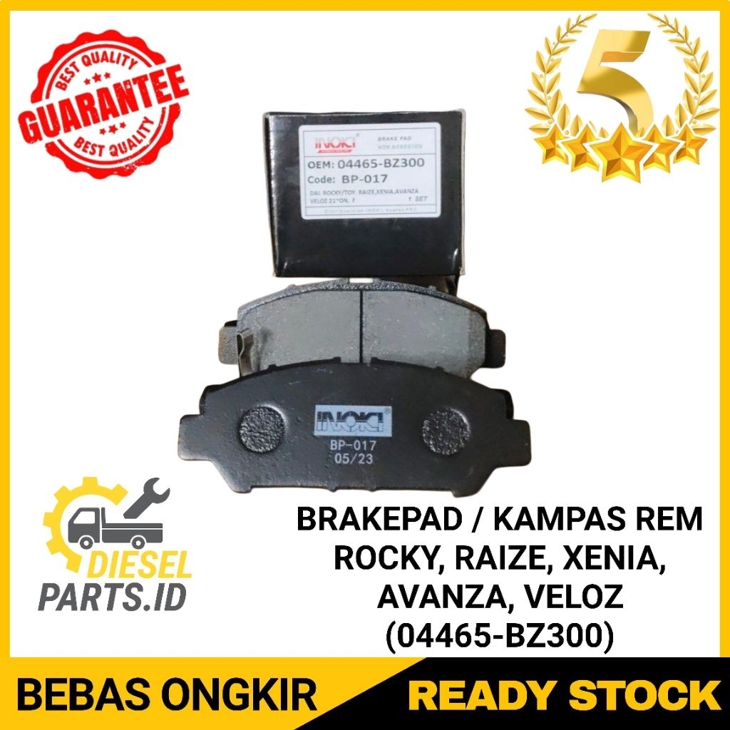 Brake Pad Rocky Raize Xenia Avanza Veloz 04465-BZ300 BP017