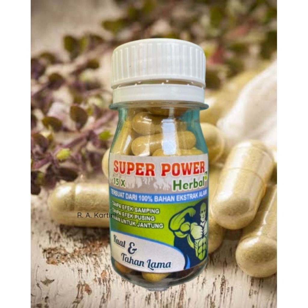 1 PAKET  - OBAT KUAT PRIA TAHAN LAMA Herbal Alami ( super power ) Raja nya di ranjang