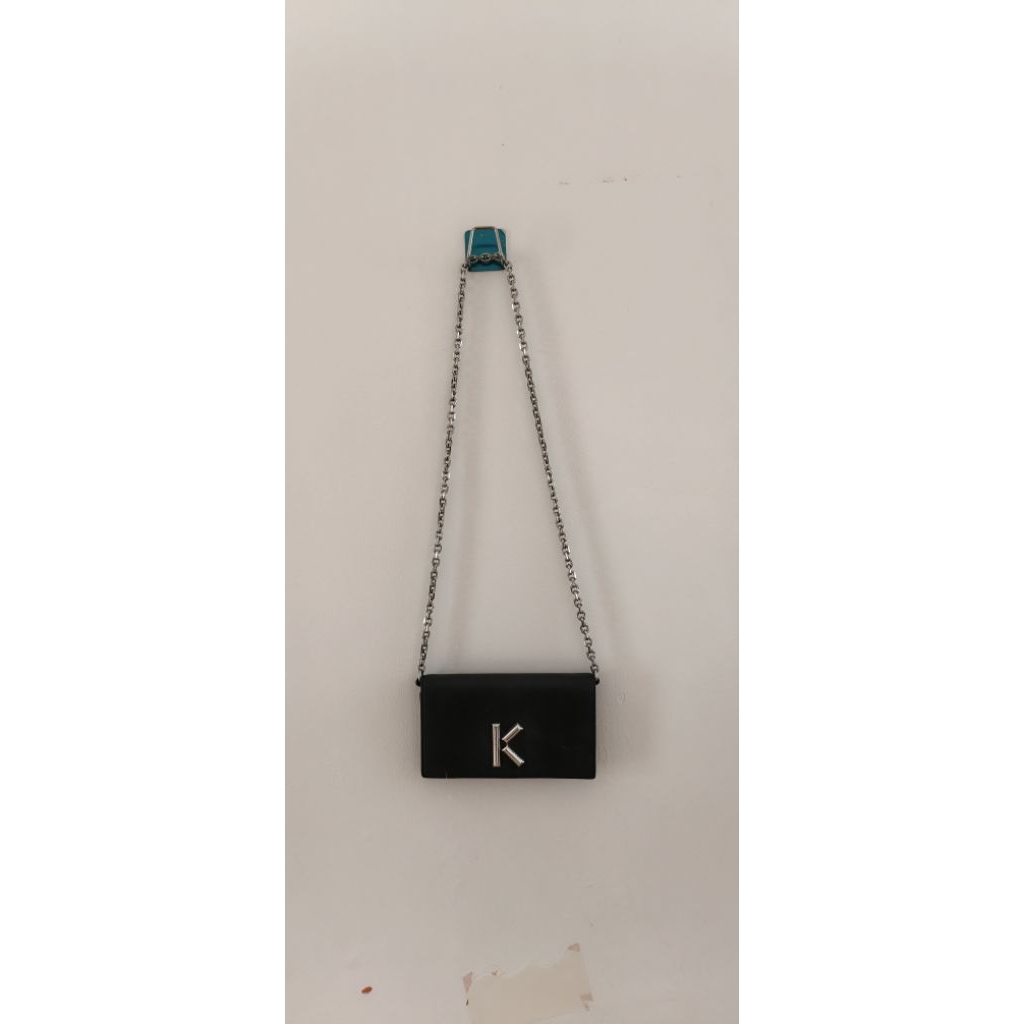 Tas Kenzo Original Chain Sling Bag Hitam – Preloved Ada Cacat Depan