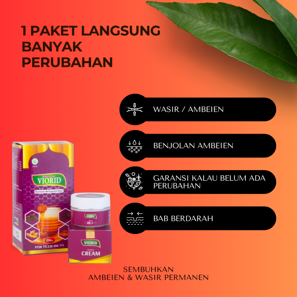 Viorid Obat Ambeien Wasir Paling Ampuh Herbal Ambeyen Luar Dalam Stadium 1 2 3 4 Cepat Original Benj