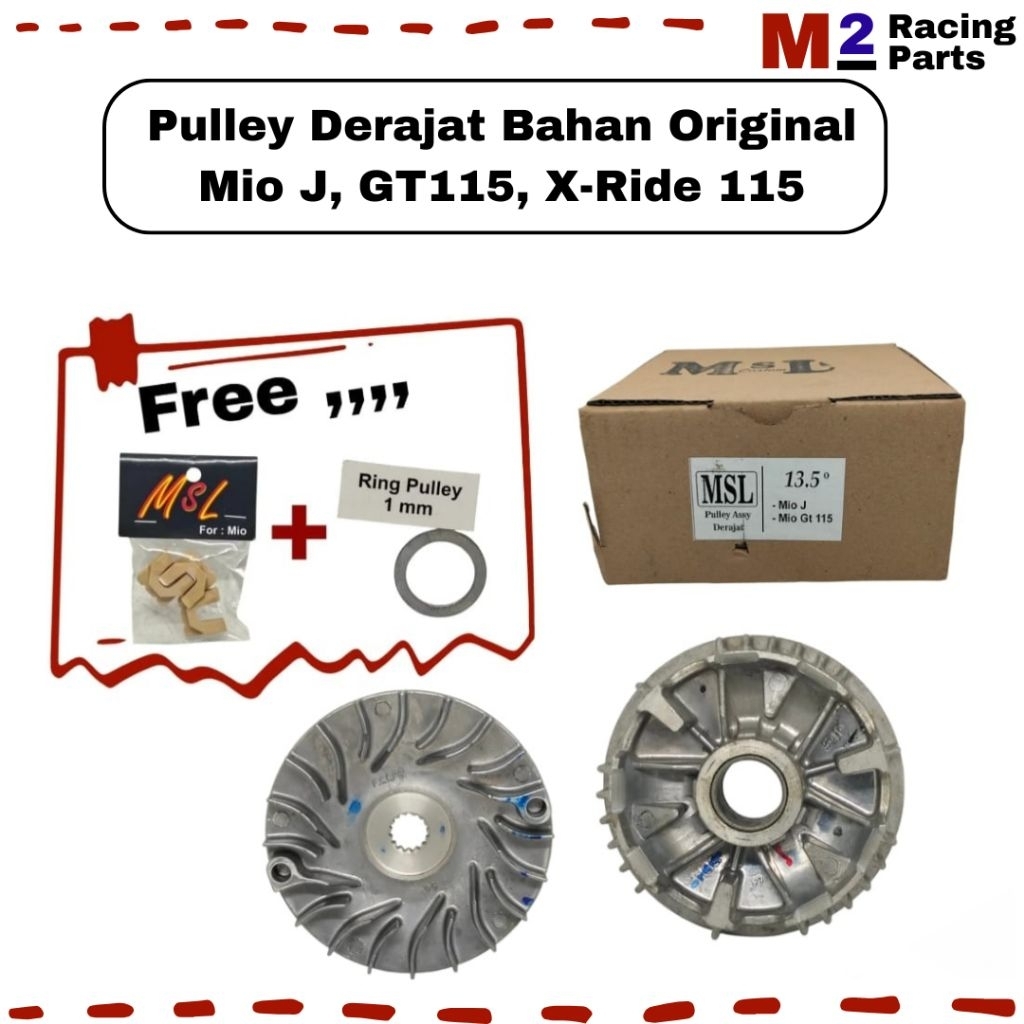 Pulley Depan MSL Derajat Mio J GT115 X-Ride 115