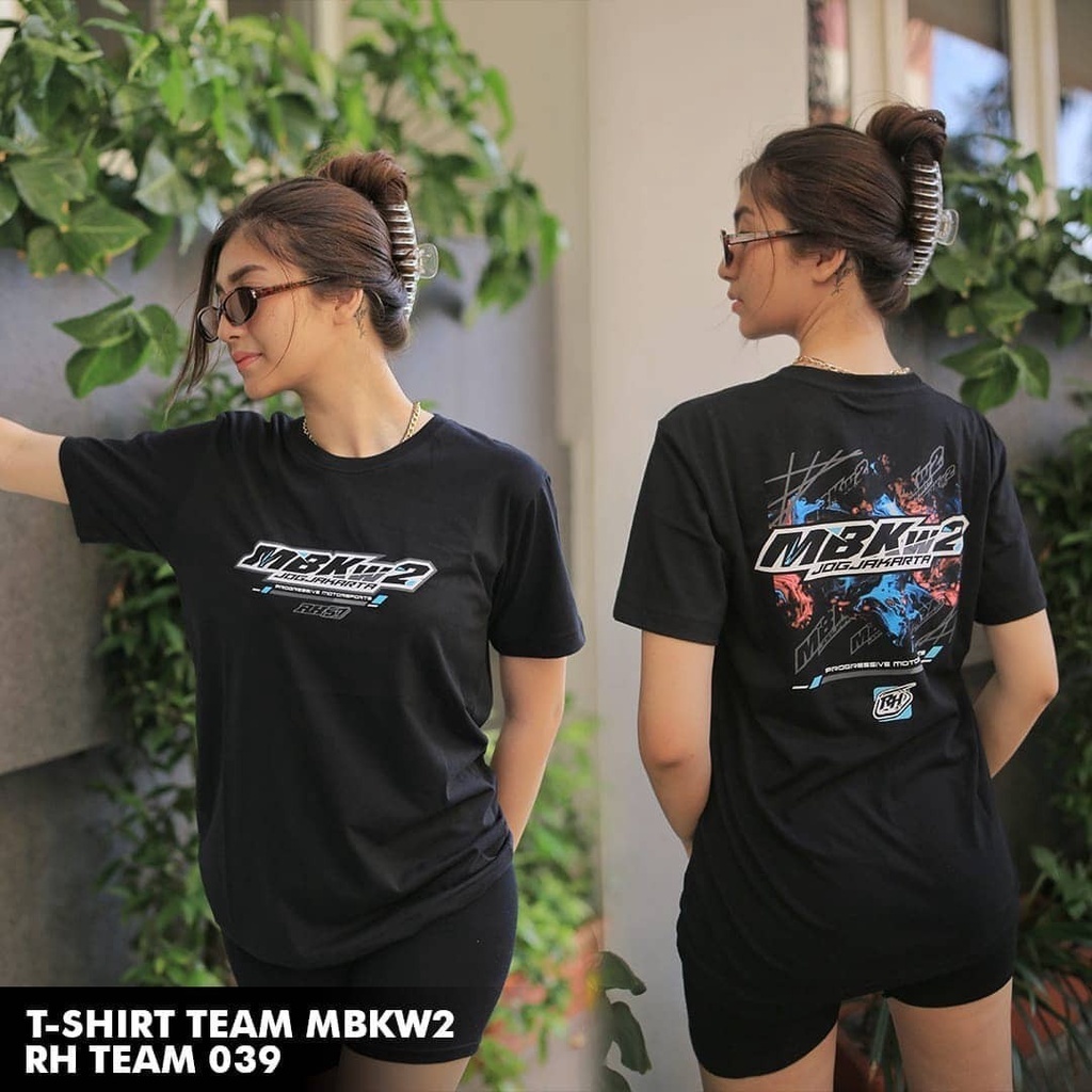 MBKW2 Kaos Hitam T- Shirt Team RH 039 KAOS MOTOR BAJU RACING HELL