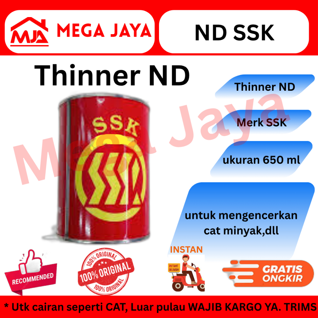 Thinner ND SSK 650 ml thinner cat minyak cat duco thinner super