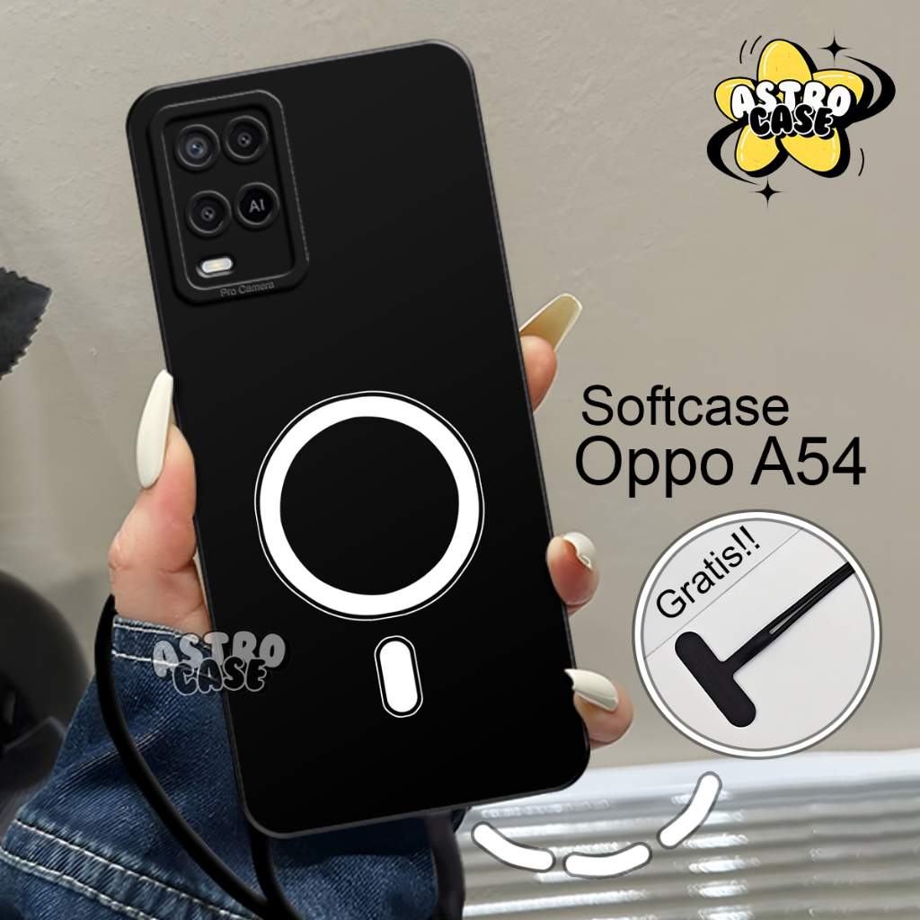 Softcase Oppo A54 Motif Magsafe Aesthetic Elegant Case Kekinian - Case Keren Gratis Tali Gantungan H