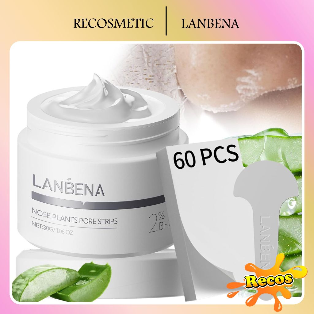 Masker Komedo LANBENNA  Blackhead Remover Cream Krim - Nose Plants Pore Strips 50g & 30g