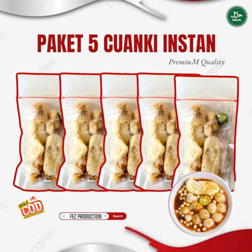 

5 PCS CUANKI INSTAN CAMILAN KUAH PEDAS