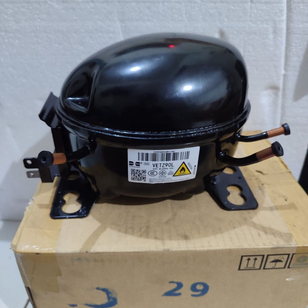Kompresor Compresor Kulkas Aqua 2 pintu inverter VETZ90L 1/4 pk