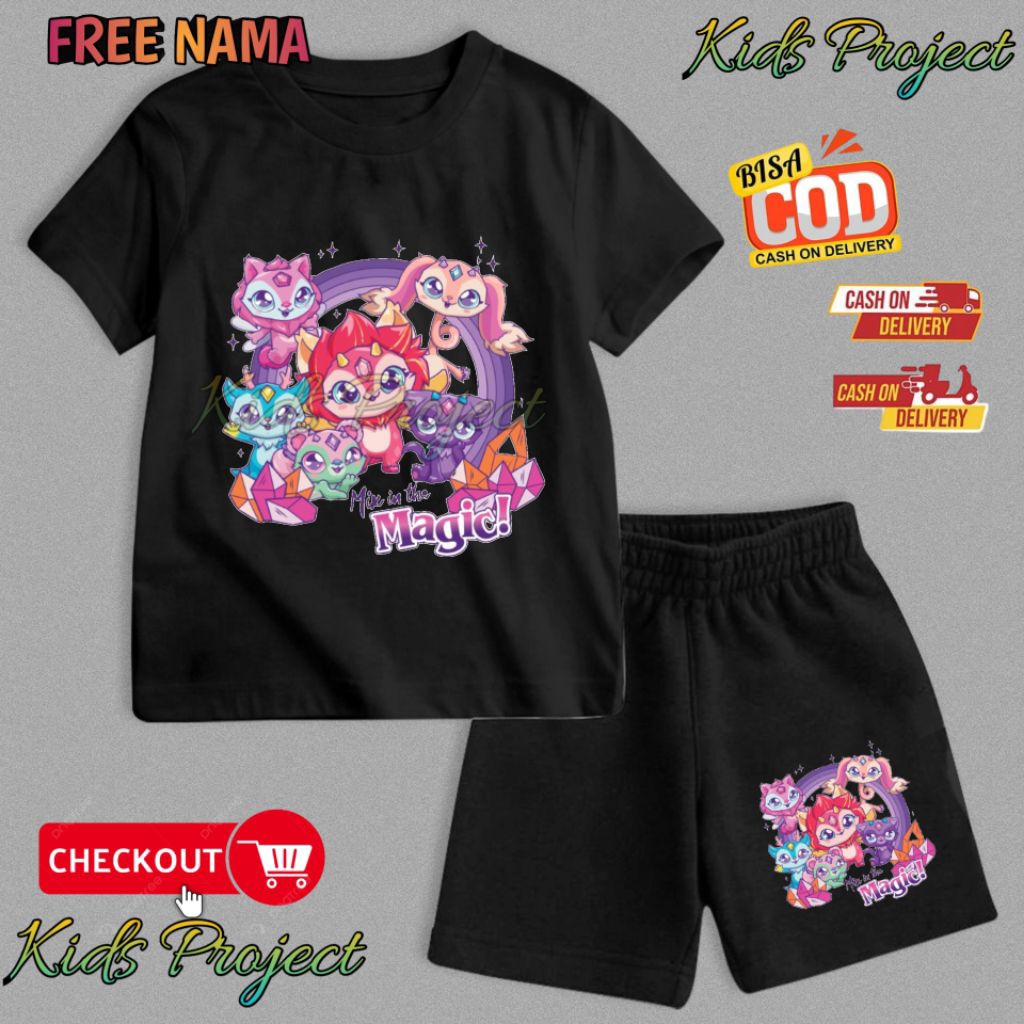 Baju Kaos Anak Setelan Magic Mixies Magical