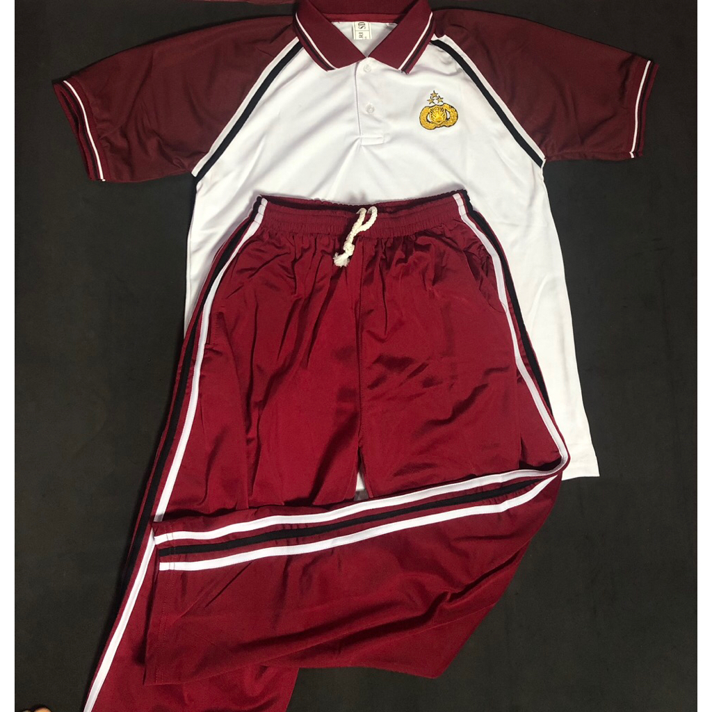 BAJU OLAHRAGA TRAINING POLRI MERAH PUTIH