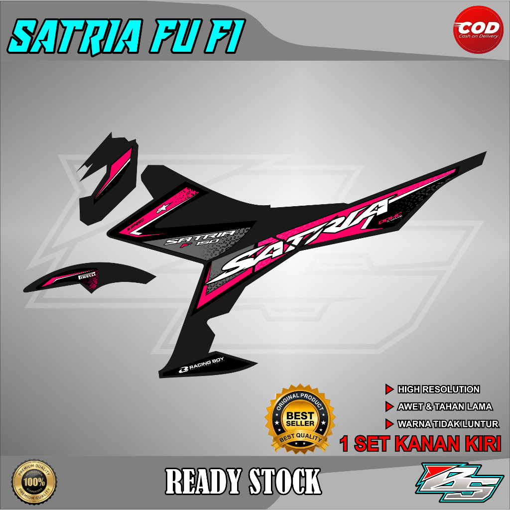 STRIPING VARIASI SATRIA FU FI TREBARU KEREN