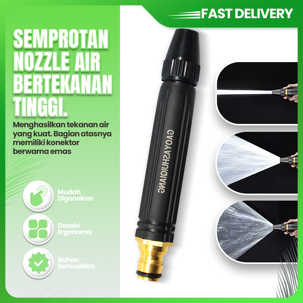 Kepala Semprotan Air Cuci Motor Mobil Hose Nozzle Water Jet Manual High Pressure Multifungsi
