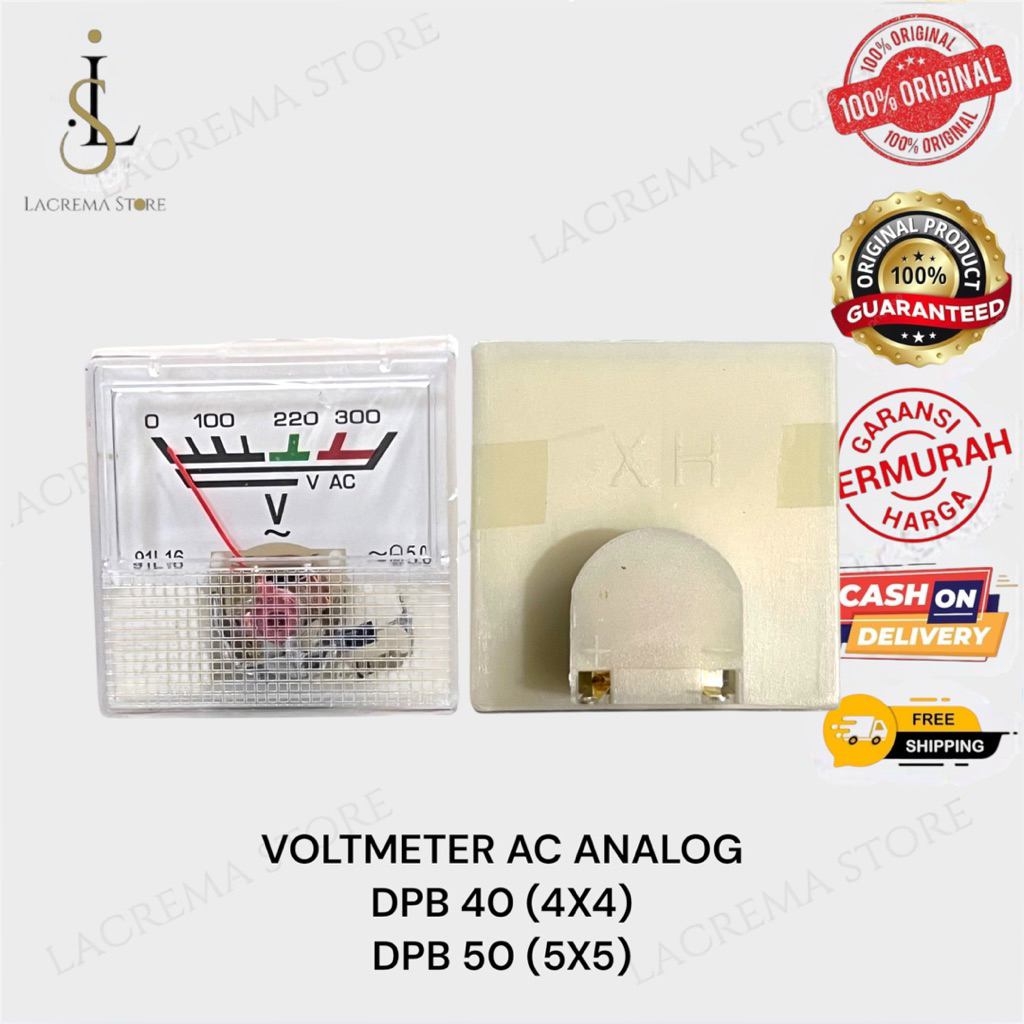 VOLTMETER ANALOG AC DPB-40 DPB-50 VOLTMETER KECIL VOLTMETER BESAR