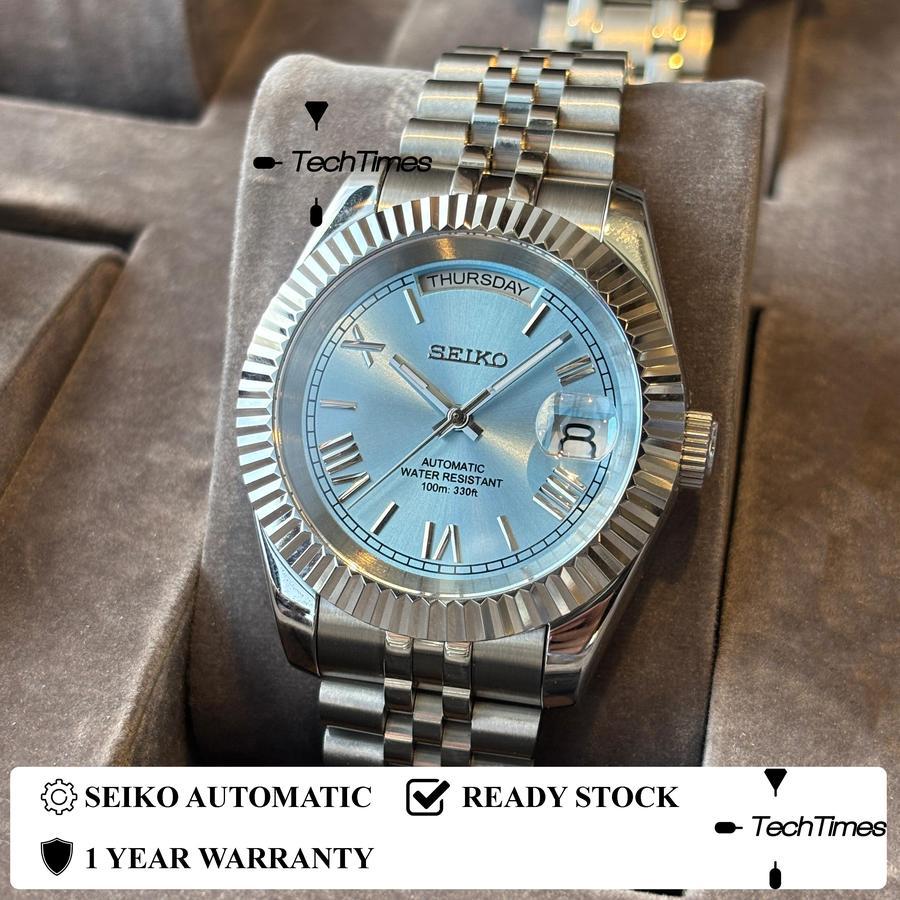 Seiko Datejust Mod Jubilee Day Date Mod Datejust NH35 Automatic 39MM Ice Blue