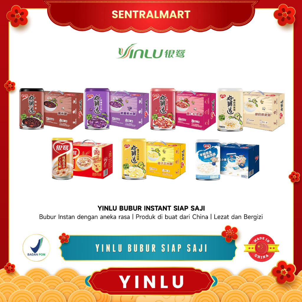 

Yinlu Puding Beras Bubur Instan Bergizi Dari Biji-bijian Utuh (kemasan 1 Dus)