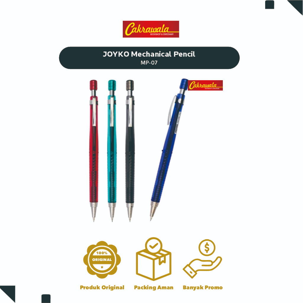

JOYKO Mechanical Pencil MP-07 | Pensil Mekanik 0.5mm | Pensil Joyko Otomatis untuk Sekolah & Kantor