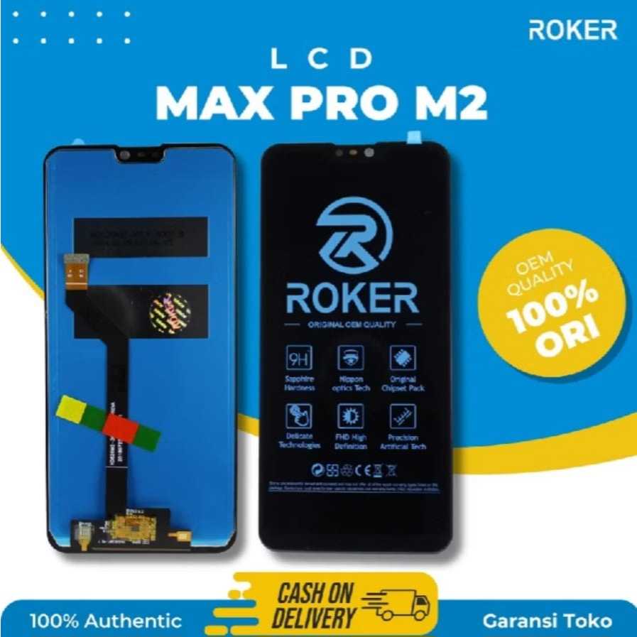 ROKER LCD ASUS ZENFONE MAX PRO M2 FULLSET LCD TOUCHSCREEN ORIGINAL 100% BY ROKER
