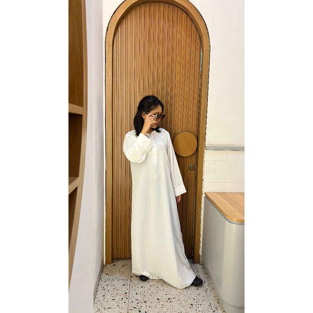Annisa Dress Gamis Abaya Polos Wolfis Premium Big Size Simple Elegant