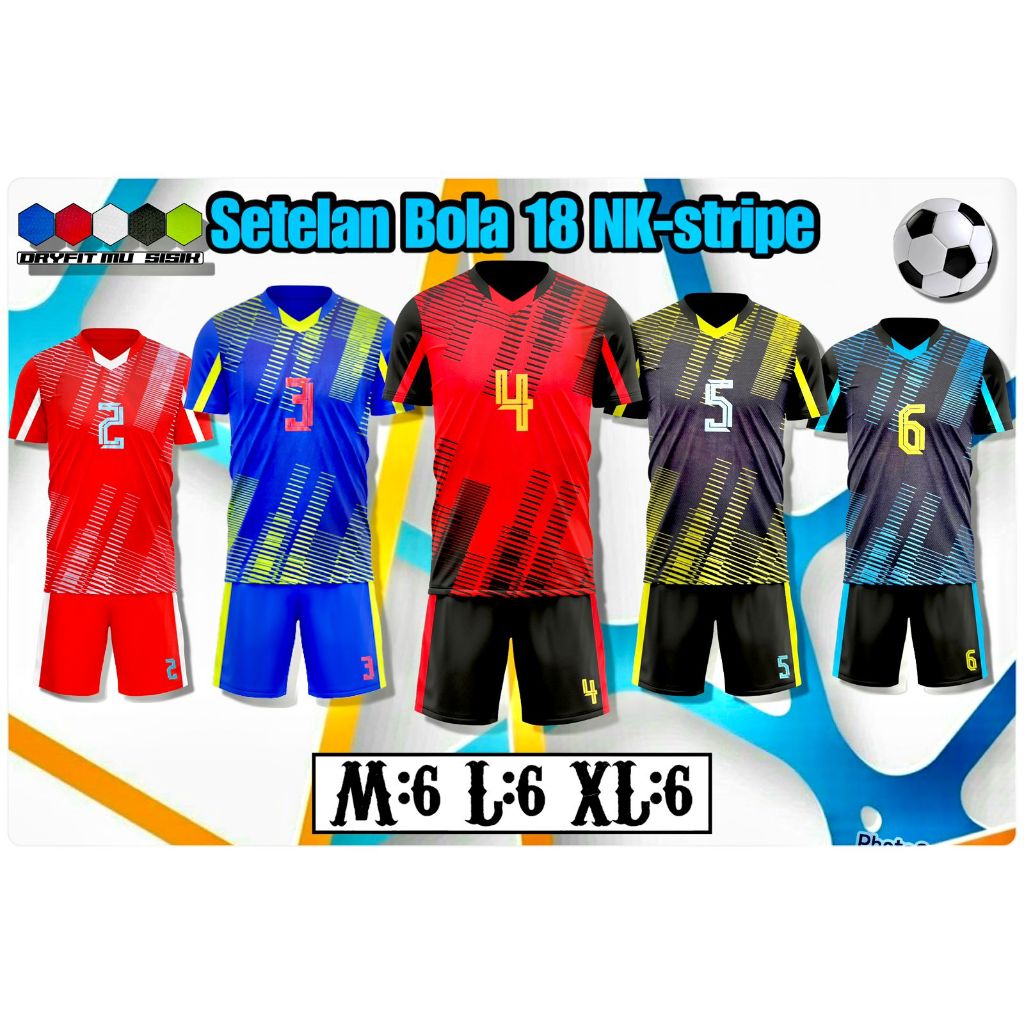 SETELAN BAJU DEWASA BOLA 18 / SETELAN TEAM JERSEY SEPAK BOLA - SETELAN BOLA