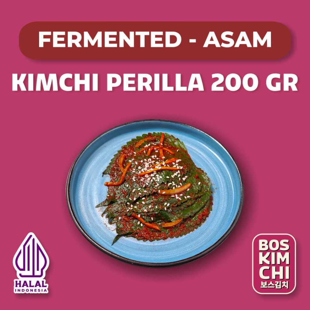 

Kimchi Perilla 200 gr Asam | Boskimchi | Kkaenip Kimchi Fermented