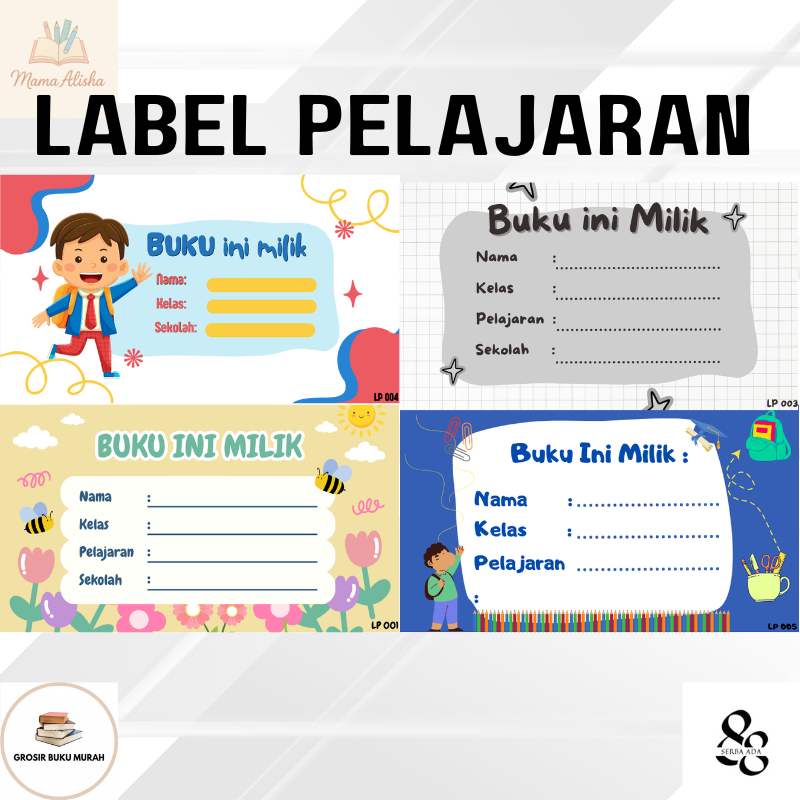 

Stiker Label Buku Pelajaran Isi 20 Ukuran 7 x 4 cm - Sticker Label Buku Pelajaran Sekolah Aesthetic