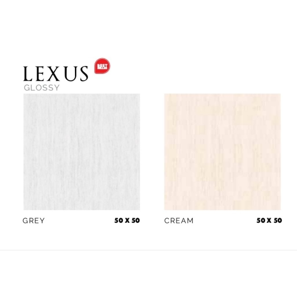 KERAMIK MEREK PLATINUM TYPE LEXUS GREY LEXUS CREAM UKURAN 40X40 GLOSSY