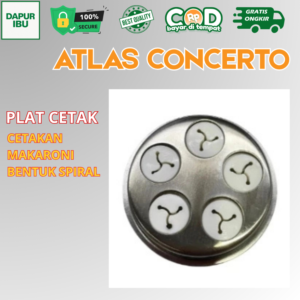 PLAT CETAKAN MAKARONI BENTUK SPIRAL ATLAS CONCERTO