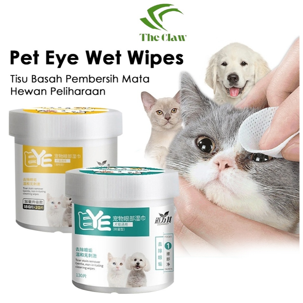 (The Claw) Tisu Tissue pembersih telinga anjing kucing Pembersih Mata Kucing Anjing Pembersih Teling