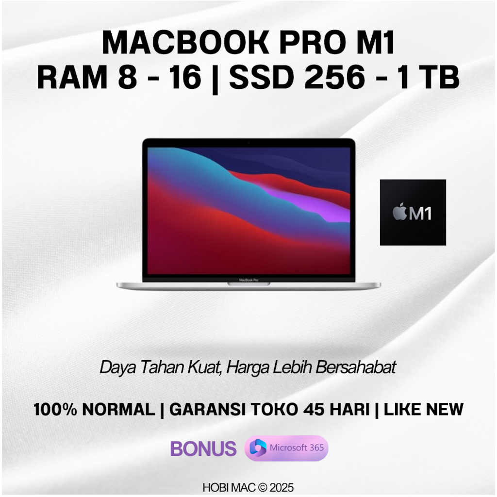 Macbook Pro M1 RAM 8 - 16 GB / SSD 256 512 1TB
