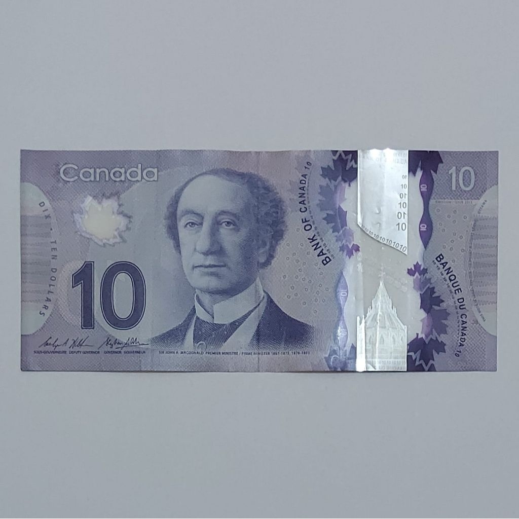 Canada Dolar Uang Asing Kuno 10 Dolar Polymer