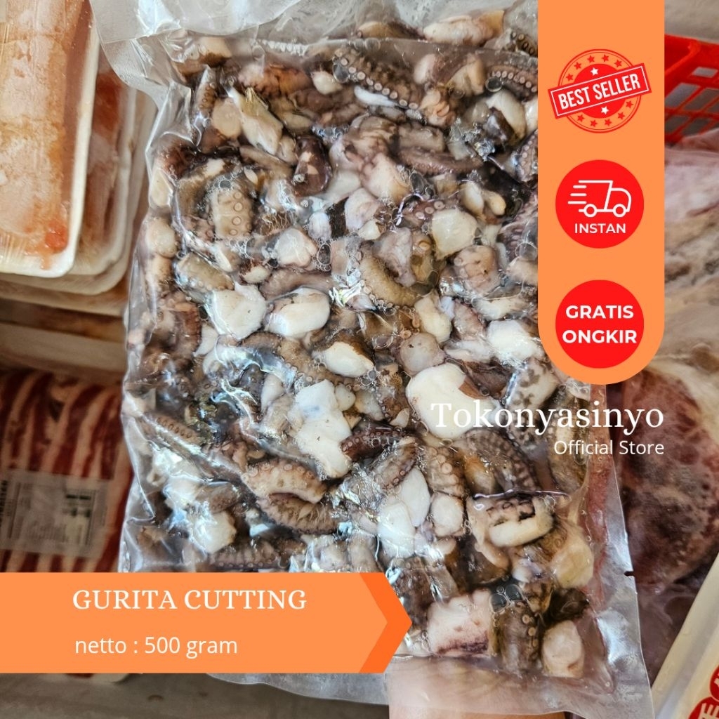 

Gurita Cut 500gr & ( 1kg Glazing ) — Fresh & Siap Masak!