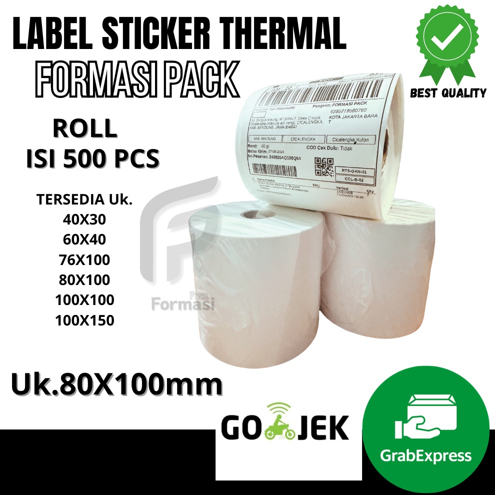 

KODE R19C LABEL STICKER THERMAL 8 x 1 mm Isi 5 Pcs STICKER DIRECT THERMAL 8x1 Isi 5 Pcs