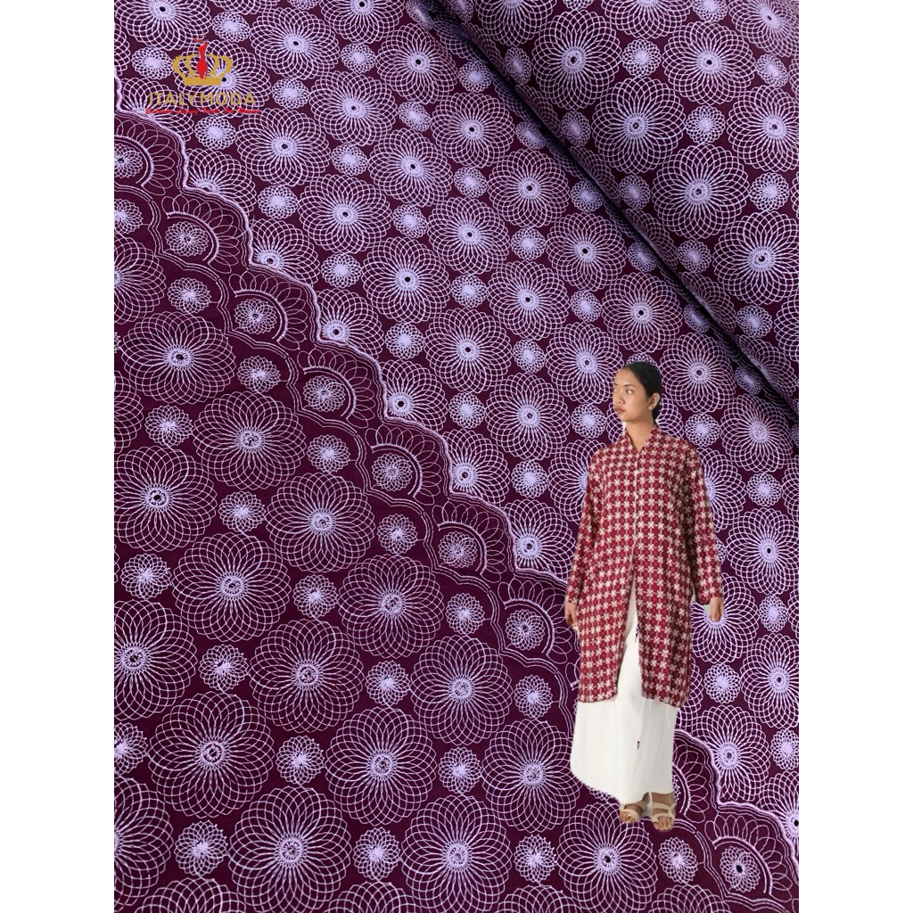 Bahan Kain Katun Bordir Bolong/ Bahan Katun Bolong Bordir motif 3
