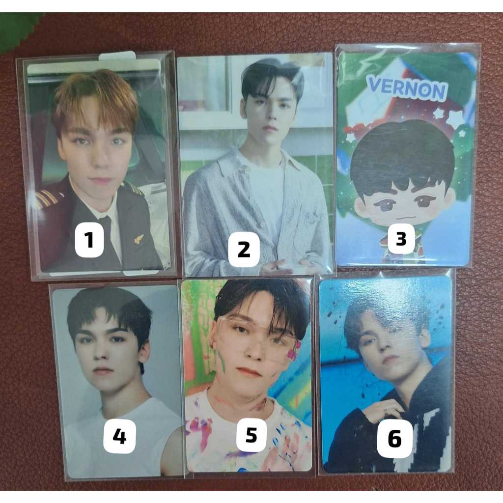 [READY STOCK] PHOTOCARD SEVENTEEN VERNON, BONON, VERNON PILOT, VERNON PUZZLE, VERNON HANDUK, VERNON 