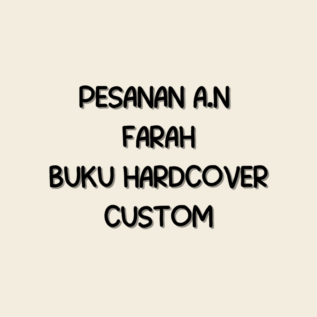 

Buku Hardcover Lem Ukuran Custom 30x30cm 18x18cm a.n Farah