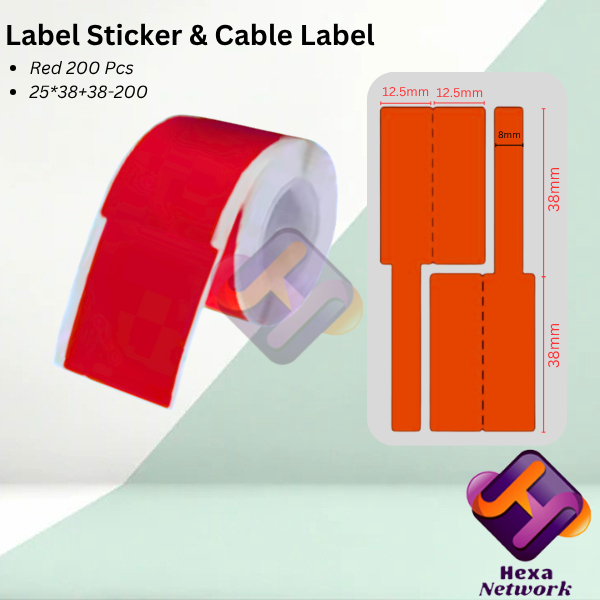 

Stiker Label Kabel Jaringan/LAN/Fiber Optic/Listrik Anti Air Cable Label Sticker