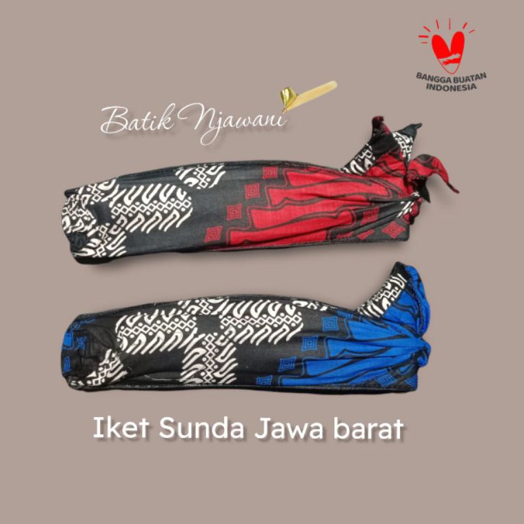 KODE G75O Iket kepala tradisional batik sunda iket sunda adat jawa barat iket sunda bolong udeng sun
