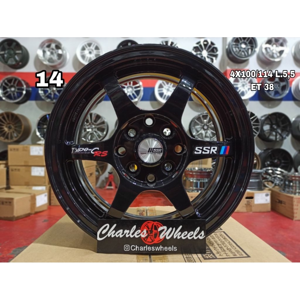 VELG SSR TYPE-C RING 14 HITAM GLOSSY